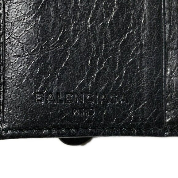 BALENCIAGA - Black Leather Card Case 166-061725 - Picture 4 of 4
